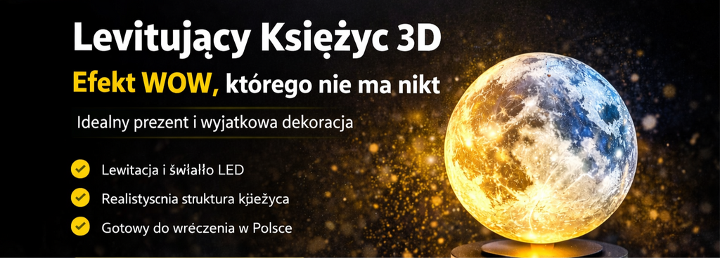 Lewitująca Lampa „Księżyc” – Magiczna Lampa
